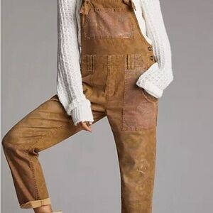 Anthro Pilcro Brown Overalls